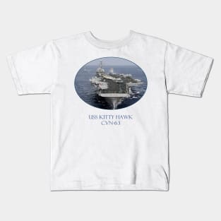 USS Kitty Hawk  CVN-63 Kids T-Shirt